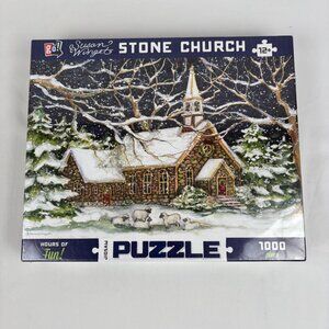 GO! Games Susan Winget Stone Church Puzzle 1000 Piece 19 5/8" x 29 1/2"